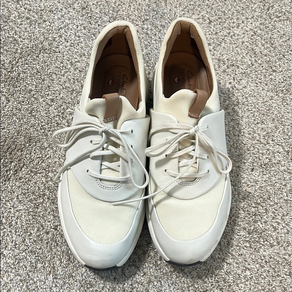 Clarks Women's Cream Sneakers